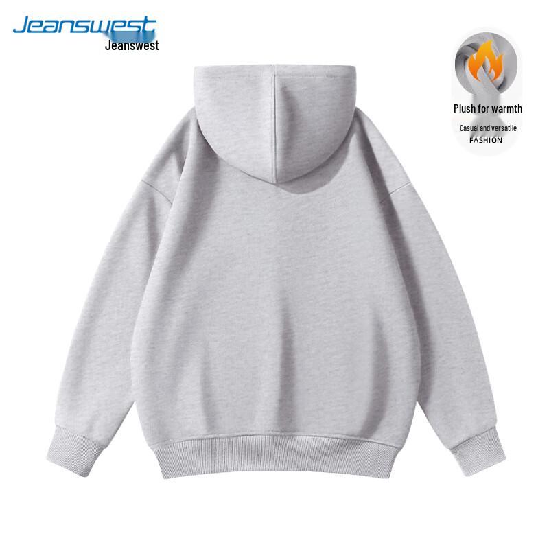 JEANSWEST Damen Locker Geschnittenes Kapuzen-Cardigan-Sweatshirt mit Cartoon-Print
