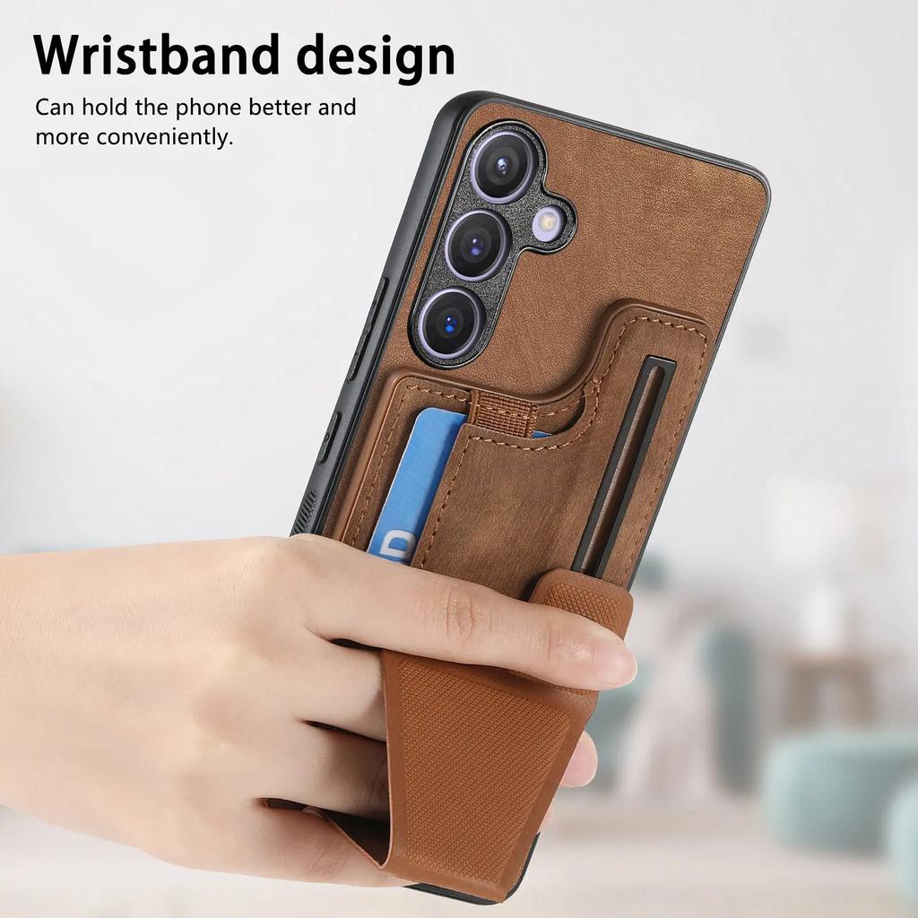 Wallet with Card Holder Phone Case for Samsung Galaxy S23 FE S24 S22 Ultra Plus M15 A15 A25 A35 A55 A05 A05S A14 PU Back Cover