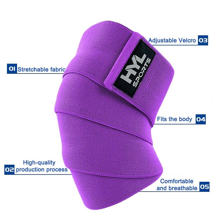 

Sports Knee Pad Fitness Wrapping Pressurized Solid Color Knee Protection Thickened Bench Press Squat Leg Guard Sports Protective Equipment 160*8cm