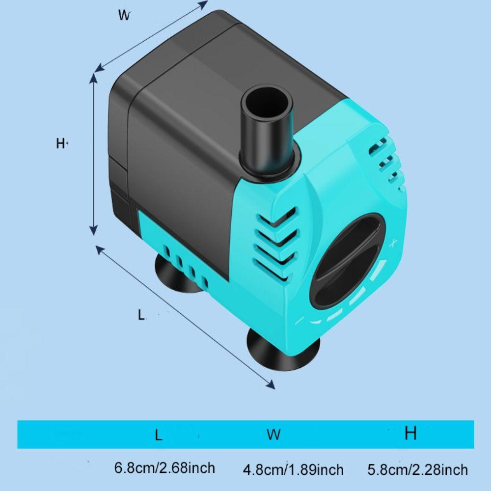 Silent Aquarium Submersible Pump Adjustable Flow Water Circulation Pump  Fish Tank