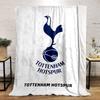 Ein Hahn steht auf einem Fußball über den Worten „Tottenham Hotspur“. Decke für alle Jahreszeiten Mittagspause Überwurf Geschenk