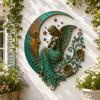 Garden Decor Dragonfly Bee Wall Art 3D Round Celestial Wall Sign Outdoor Accent  Patio Decor