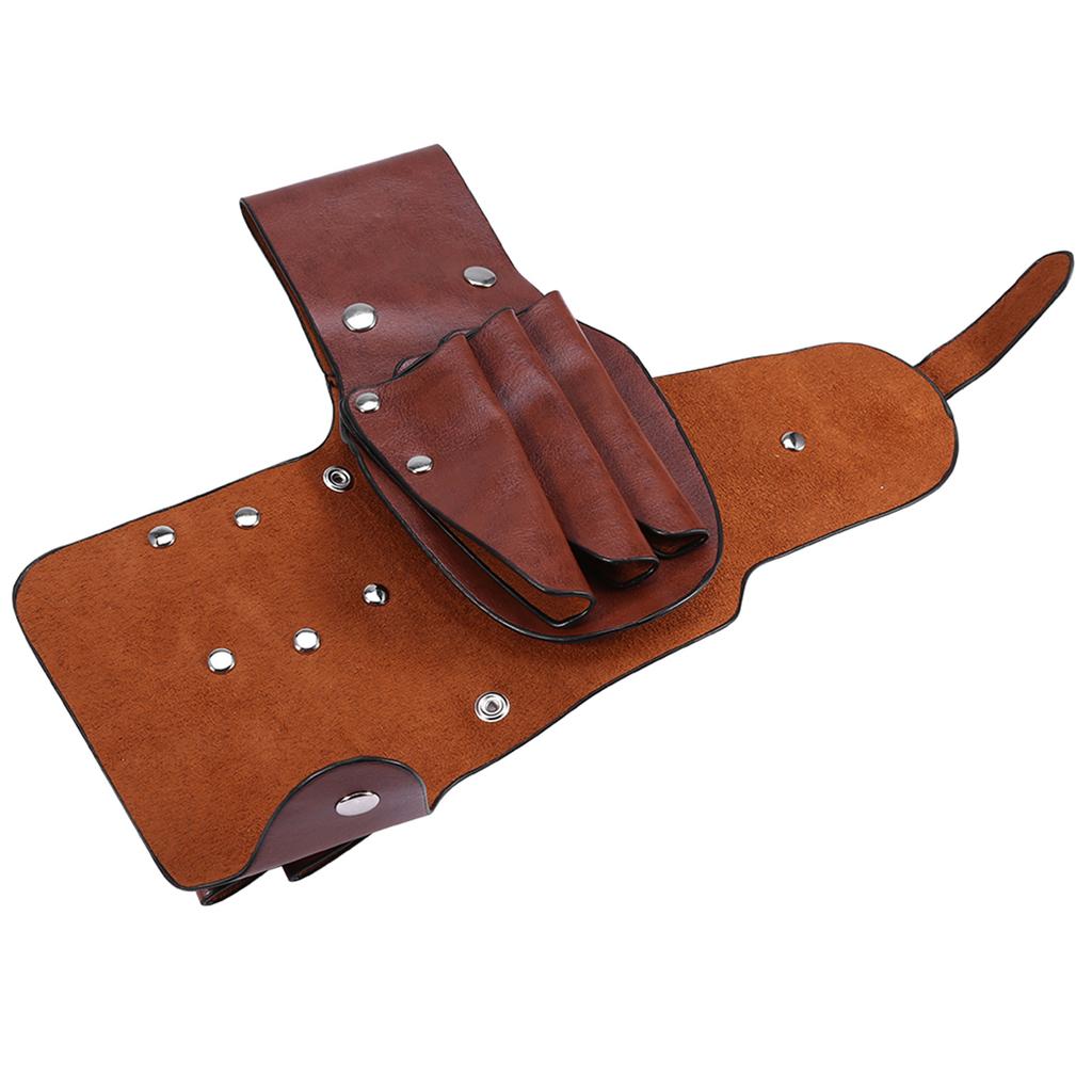 Hair Care Waist Pack Hair Scissors Comb Bag Hairpin Bottle Bag Salon Hairdressing Tool Brown