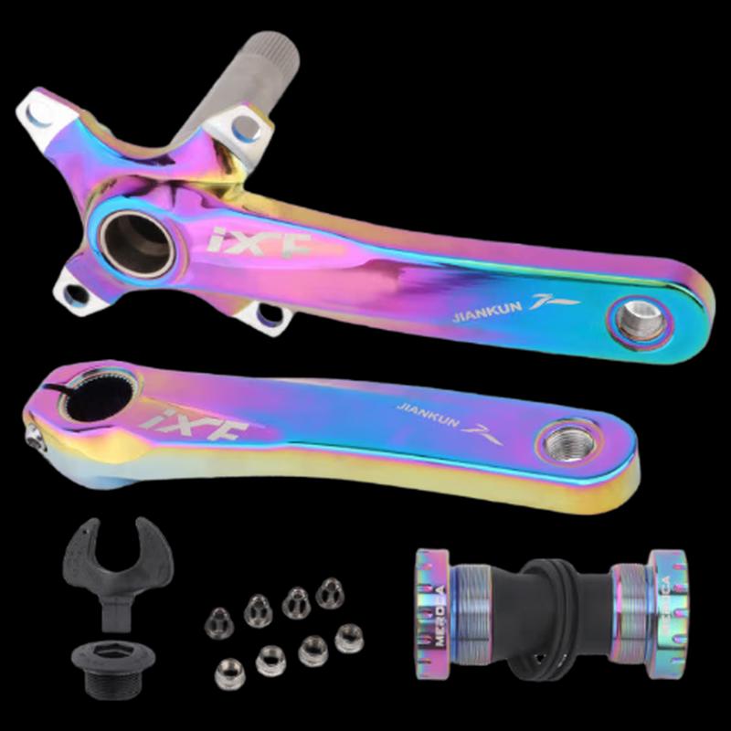 Lishi Electroplated Bicycle Chainring with Camouflage Bottom Bracket