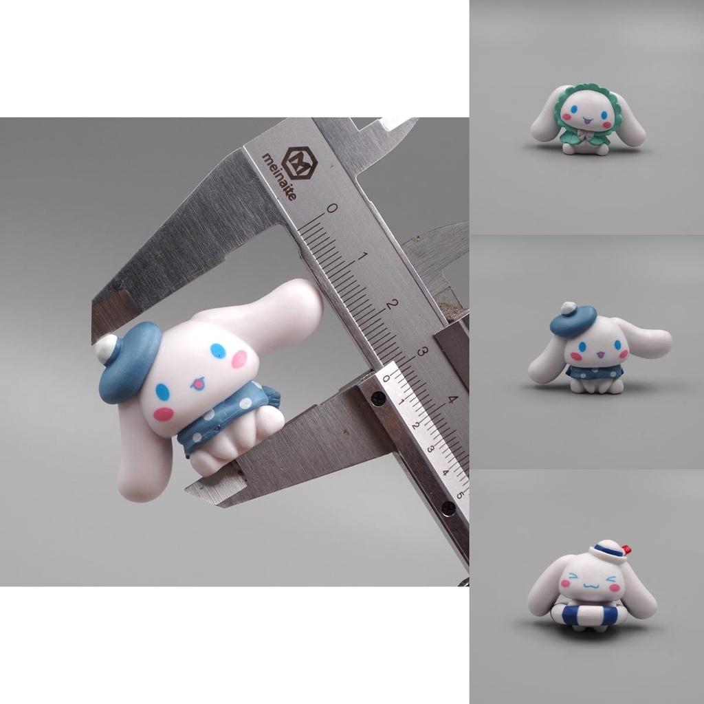 Figura Linda de Cinnamoroll Sanrio Anillo de Natación Juguete Juego de Figuras Para Decoración de Pasteles Diy