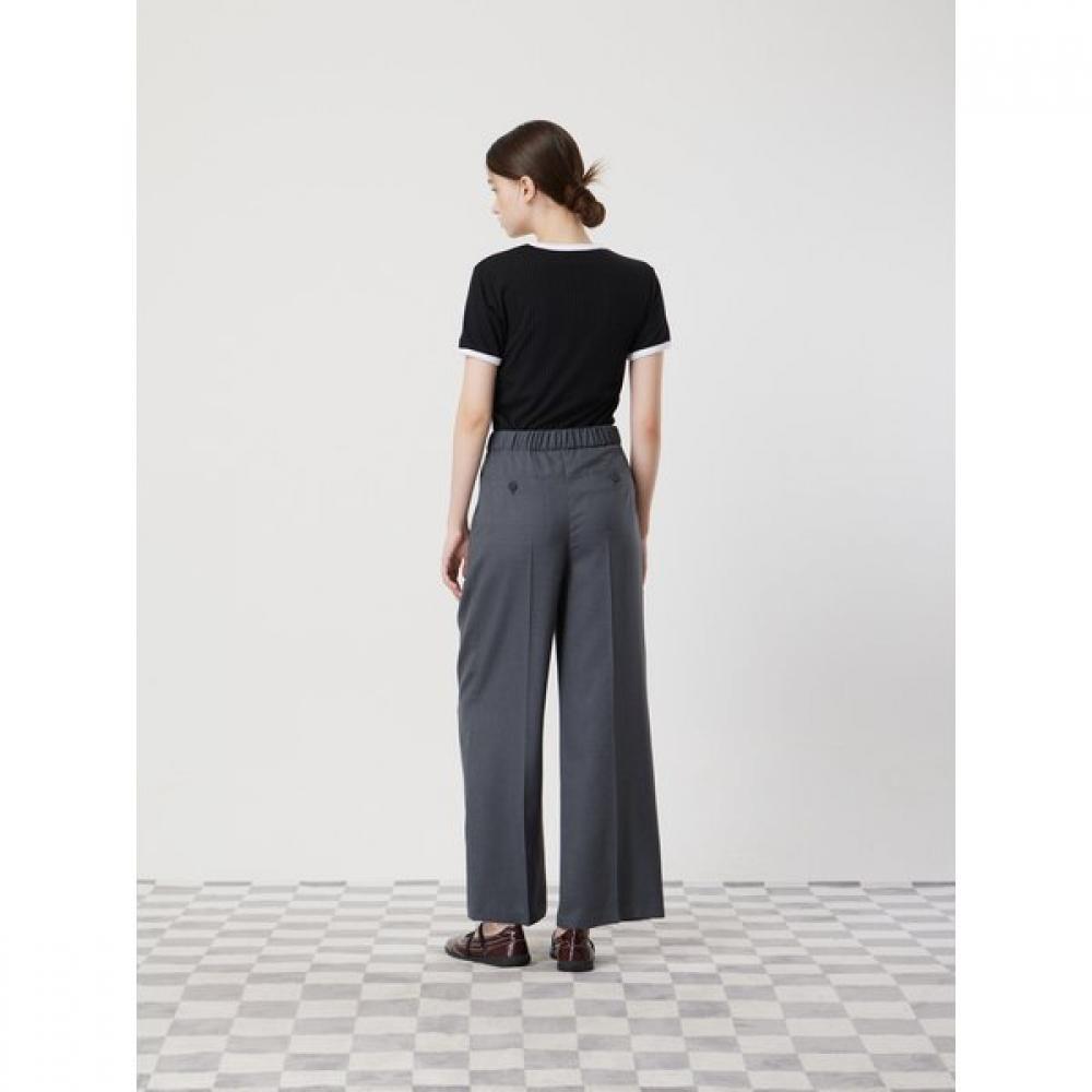 Cc Collect. Back Banding Two Tuck Wide Pants C252msa033