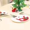 Charming Christmas Cutlery Holder Set Featuring Santa Claus Snowman And Reindeer For Dining Decor
