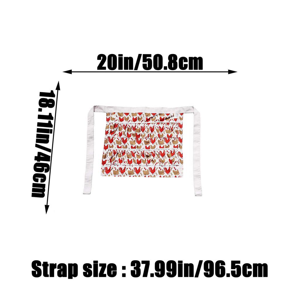 Zástěra Odolná zástěra na sběr vajíček Zástěra s 12 hlubokými kapsami Drží kuřecí farmu