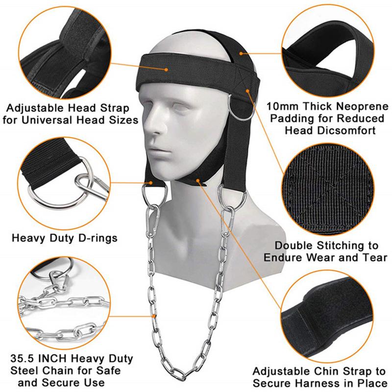 Neck Trainer Fitness Equipment Sports Exercise Harness Shoulder Weight Training Cap