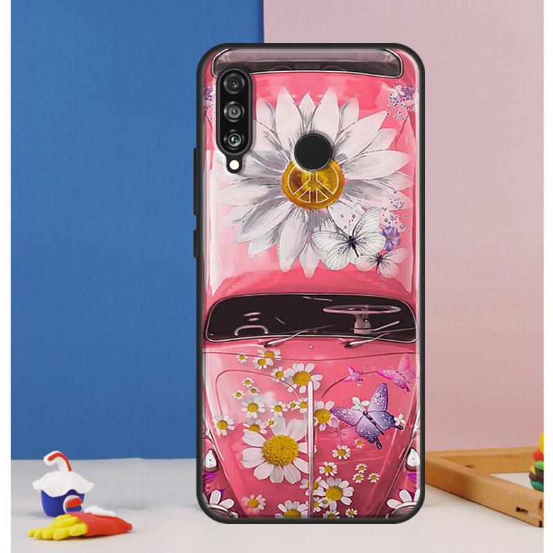 Hippie Peace Bus and Sunflower Case For Huawei Nova Y73 Y72 Y70 Y90 Y60 Y61 Y91 12s 12i 11i 8i 9 10 SE P30 P40 Lite P60 Pro