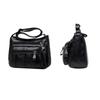 Women Shoulder Bag PU Leather Multi Zipper Pocket Adjustable Strap Purses Lady Casual Crossbody Bag