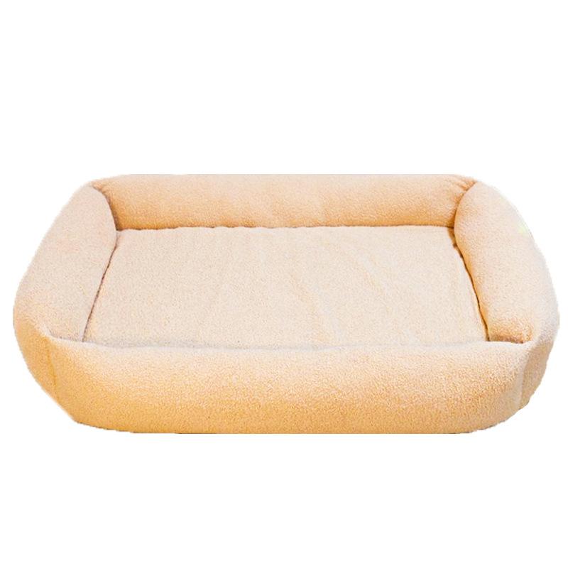 

Лежак для собак на все времена года Лежак для собак больших собак Съемный и моющийся диван для домашних животных Зимний теплый коврик для золотистого ретривера S: 53 * 46 * 15CM