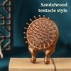 Natural Sandalwood Comb Scalp Massage Relax Airbag Brush Head Blood Circulation Smooth Hair Anti Static Wooden Massage