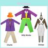 Charlie And The Chocolate Factory Halloween Willy Wonka Oompa Cosplay Costume Performance Outfit