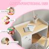 Kids Desk and Chair Set for 3-6 Years with Storage Drawer, Study Table and Chair for Children - White