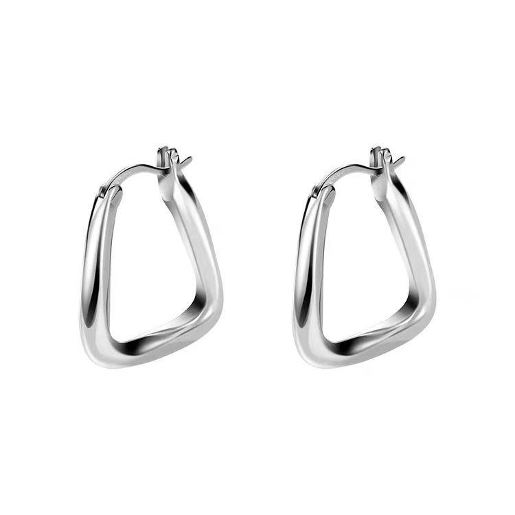 S925 Silver Needle Cold Style Korean Celebrity Stud Earrings: 2023 Trendy High-End Women's Fashion