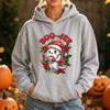 Women’s Aesthetic Holiday Streetwear Sweatshirt, 2026 Boo-Jee Ghost Coffee Cup Floral Graphic Hoodie, Funny Spooky Christmas Santa Hat Hooded Top