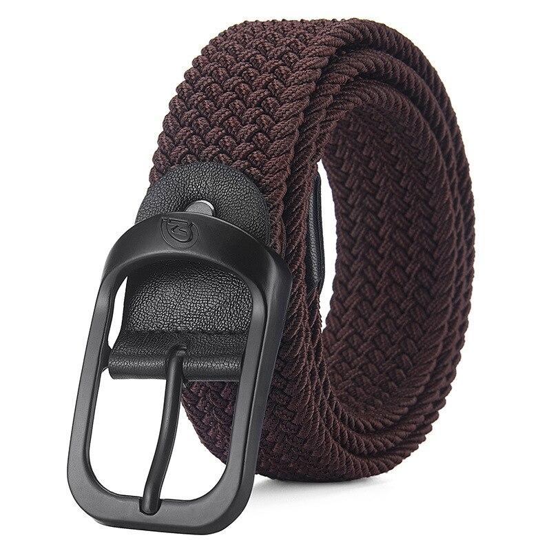 Men's Belt Casual Woven Elastic Belt Outdoor Sports Women's Belt No Need for Punching Climbing Work Belt For Men Women Fashion