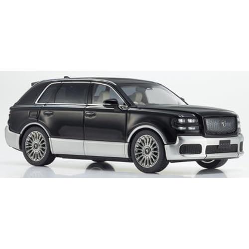 Kyosho Original 1/43 Toyota Century (Rinpo) Schwarz/Silber mit Fromage-Innenraum Vollständig montiertes Modellauto KS03926BS