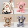 Plush Winter Baby Hat Windproof Pullover Hat New Kids Hat Hooded Scarf