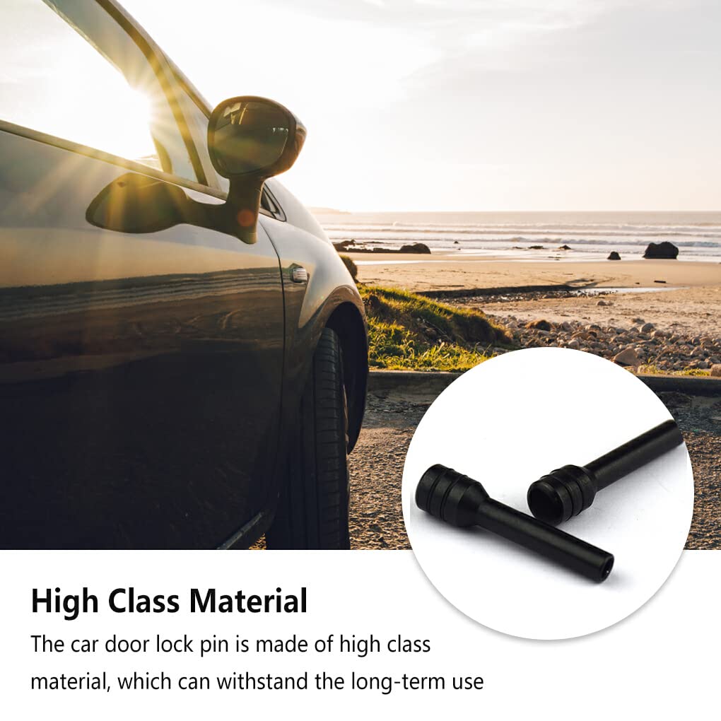 DOSJJIASL 2 st Bildörrlåsstift Bilinredning Dörr Passning Låsknoppar, Svart