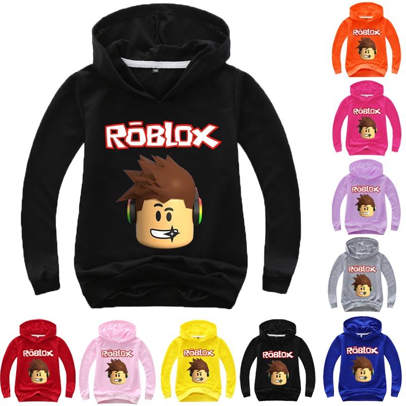 Roblox Cartoon Childrens Print Hoodie Sweater Long Sleeve Fashion Tops Pullover