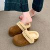 Retro Ken Mao Mao shoes autumn and winter warm plush bag head slippers Bo new heightening snow cotton slippers