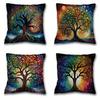 Colorful Tree Pattern Pillow CoverSuitable for Sofa Car Bedroom Decorative Cushion Cover Pillow Cover