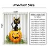 Fall Thanksgiving Shower Curtains for Bathroom Autumn Farmhouse Red Truck Maple Leaf Washable Fabric Bath Curtain Bathroom Decor