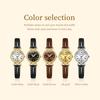 OLEVS Luxury Original Woman Round Watch Brown Small Leather Strap 3ATM Waterproof Date Elegant Quartz Ladies Wristwatch