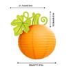 Halloween Round Paper Pumpkin Hanging Lantern Decoration for Thanksgiving Fall Festival Indoor Outdoor Party Patio Home Holiday Scene Decor Supplies