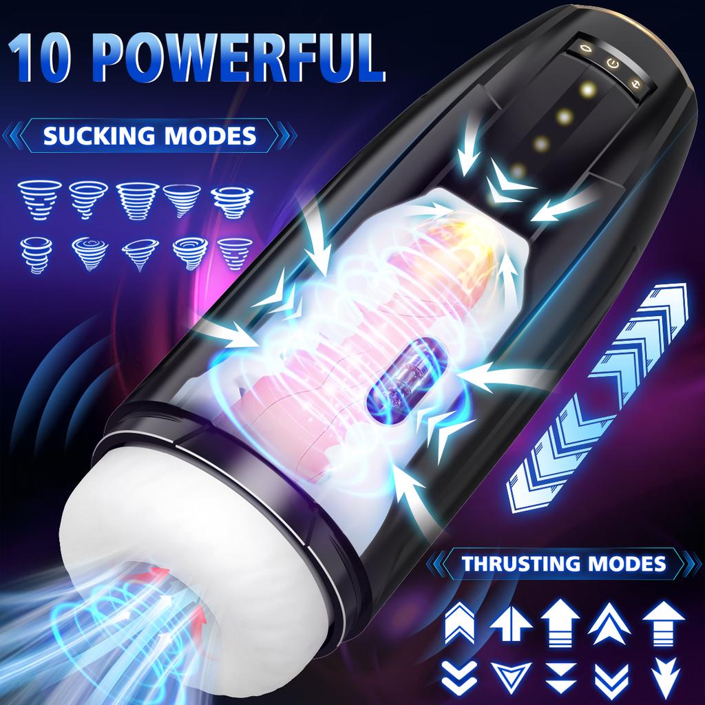 3 IN 1 Automatic Telescopic Sucking Vibrators Male Masturbation Cup Male Enlargement Penis Pump Adult Supplies Sex Toys for Men
