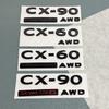 Gloss Black Trunk Badges for Overseas Mazda CX-60 CX-90 SKYACTIVG AWD