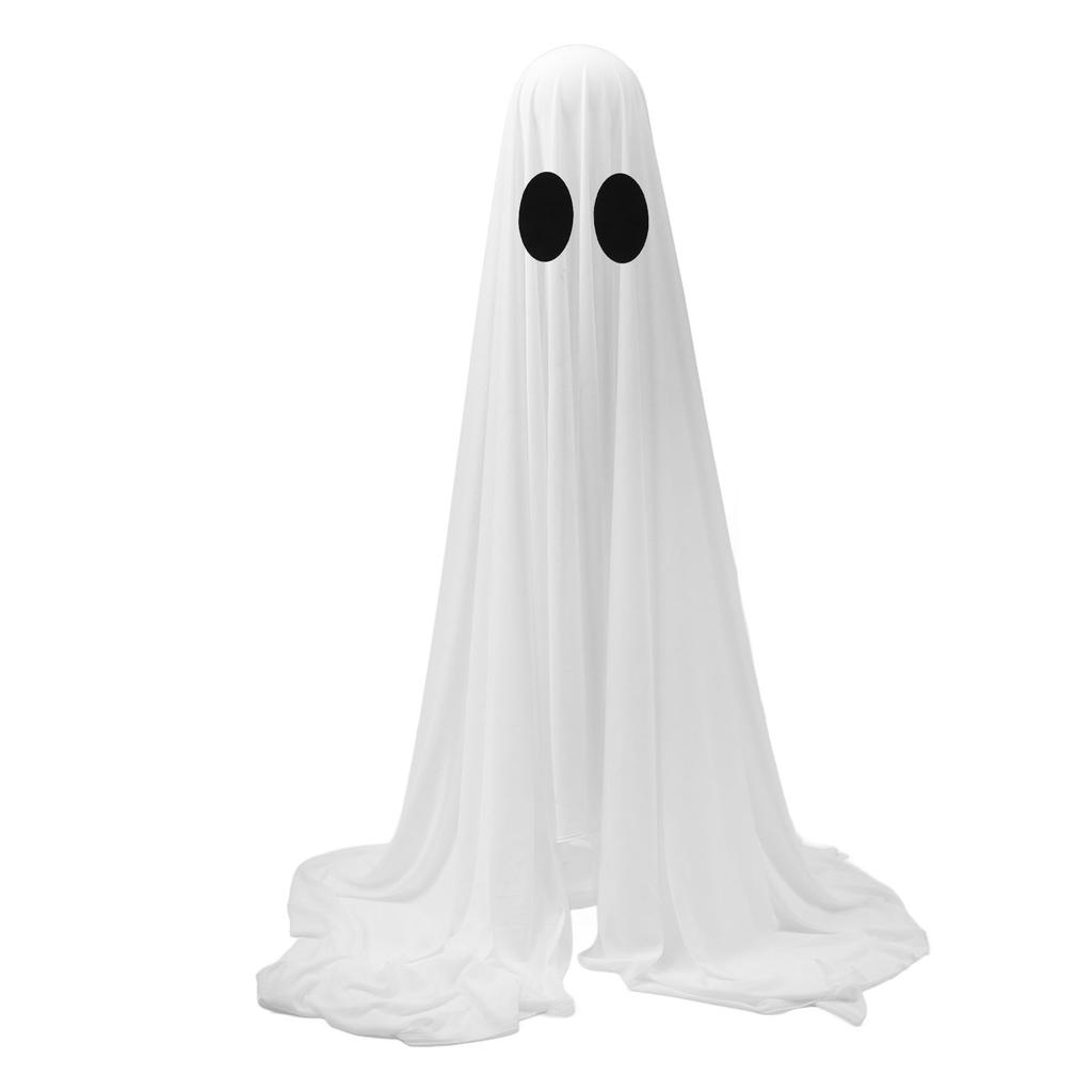 Light Up Ghost DIY Spooky Standing White Cloth Ghost with String Lights Balloons for Holiday Party
