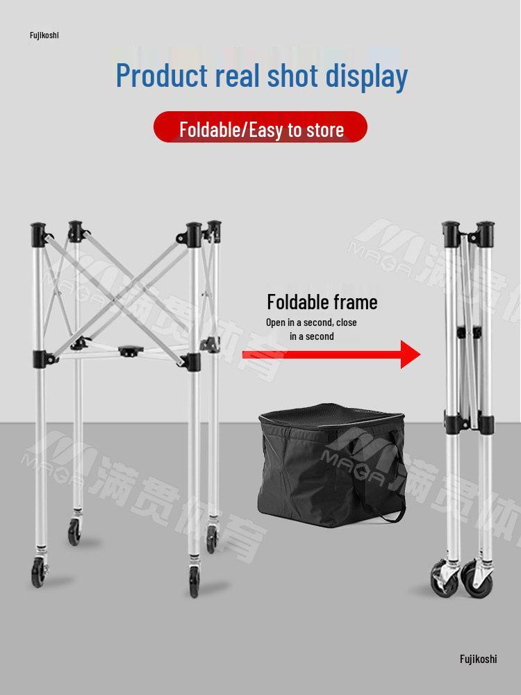 

Складная портативная тележка для сбора и хранения теннисных мячей Frame Diagonal Support Rod 1 Pair Accessories