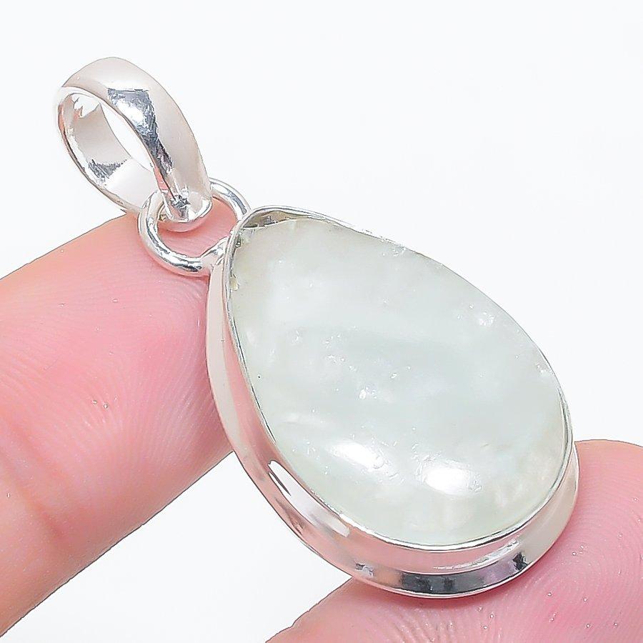 

Натуральный лунный камень драгоценный камень 925 стерлинговое серебро ювелирное изделие кулон 1.69 P8U21