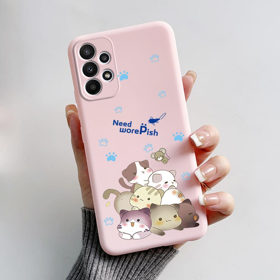 For Samsung Galaxy A53 5G Case Cover SM-A536B Stylish Painted Silicone Soft Protector Cover For Samsung A23 A33 A73 5G A 53 Capa