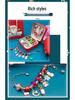 Handmade 66-Piece Children's Silver Christmas Bracelet & Bead Gift Set