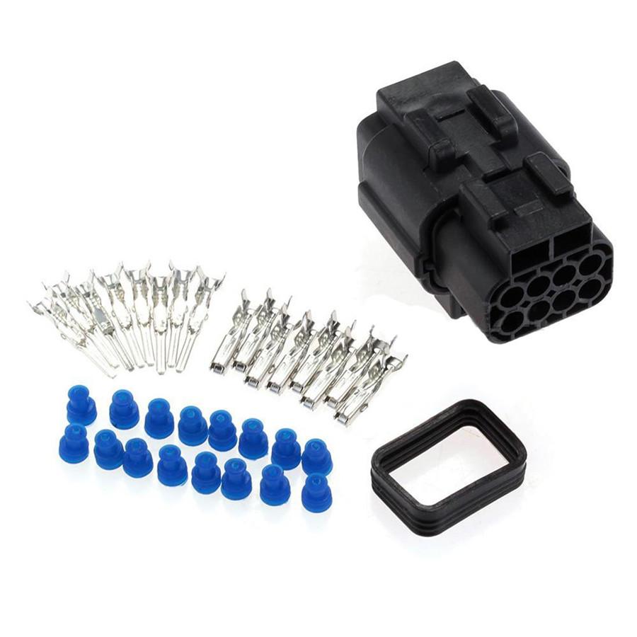 5 Sets 8 Pin Way Waterproof Wire Connector Plug Auto Sealed Electrical Set Black