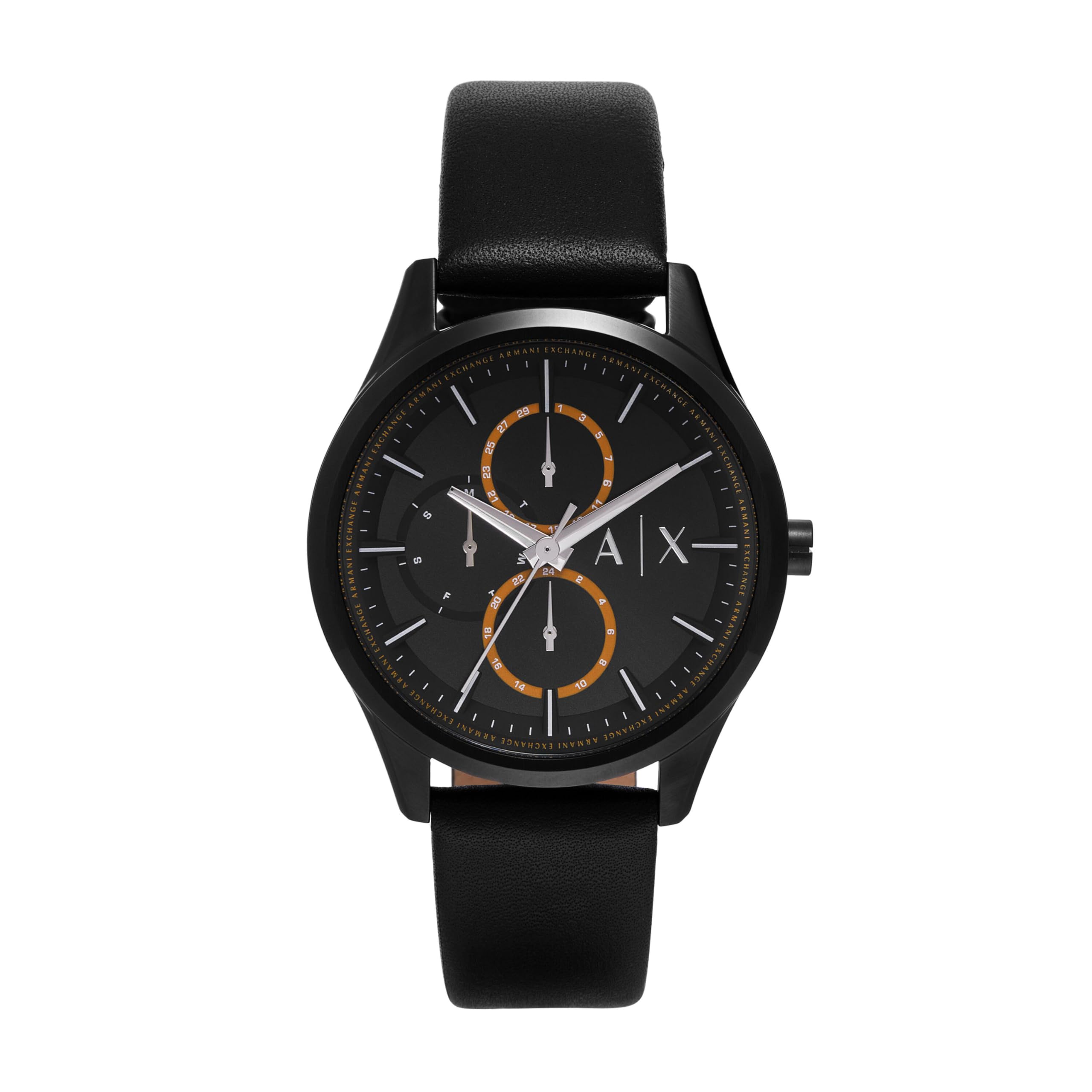 Armani Exchange Men s Multifunction Black Stainless Steel Watch, AX1886