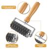 Pastry Lattice Roller Cutter Stainless Steel Lattice Dough Cutter with Wood Handle Bread Pizza Wheel Pie Dough Cutter BakingTool