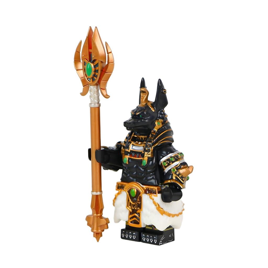 Third-party Egyptian Mythology Building Block Figures,includes Anubis, Sobek,Sun God,Sun Wukong,collectible Creative Gift