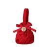 Large Capacity New Year Drawstring Bag Bowknot Red Handbag Wedding Candy Bag  Festival