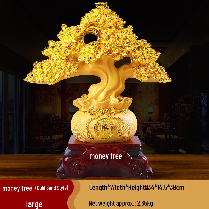 Citrine Money Tree Ornament - Home Decoration for Living Room, Housewarming, New Year, or New Home Opening Gift