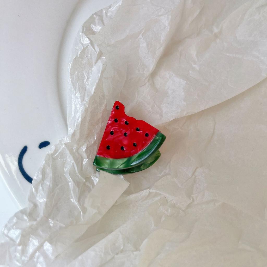Cartoon Fruit Grabber Cute Strawberry Lemon Cherry  Acetate Hair Clip  Grape Bangs Crushed Hair Clip  Top Clip Hair Accessory