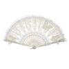 Fashion Wedding White Lace Folding Fan Plastic Wedding Cosplay Party Home Decorative Fan Ancient Bride Hand Fan Decoration
