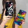 Musical Note Staff Mobile Phone Case for iPhone 17 16 15 14 13 12 11 X XR XS 8 7 Air Pro Max Plus Mini Colorful Cover Luxury