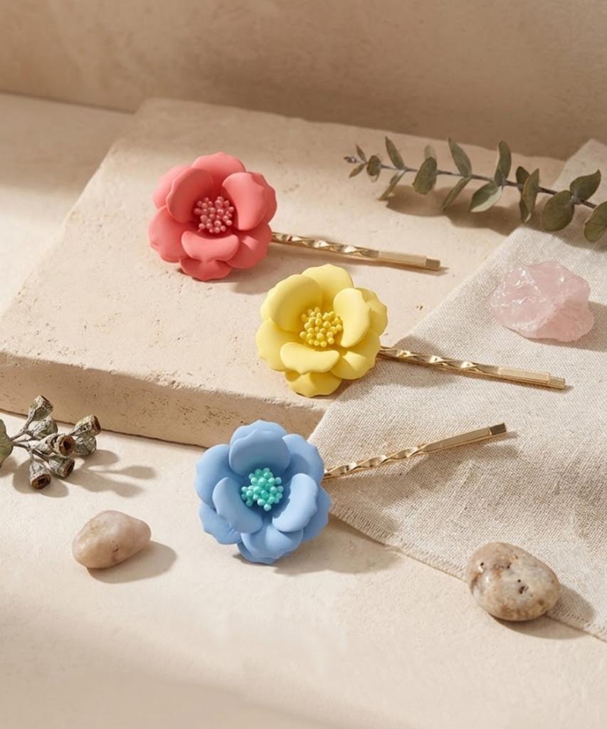 Dana Burton Lisianthus Flower Twist Hairpin