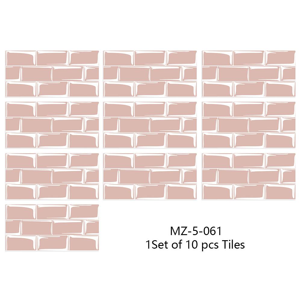 10ks 15cmX30cm DIY mramorové samolepky na zeď Imitace cihla Dekorace do ložnice Vodotěsná samolepicí tapeta na dlaždice Dekor do kuchyně