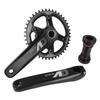 42T Cycling Crank Set Hollow Integrated 170mm Cycling Chainring Crankset for Road Cycles Upgrade Black